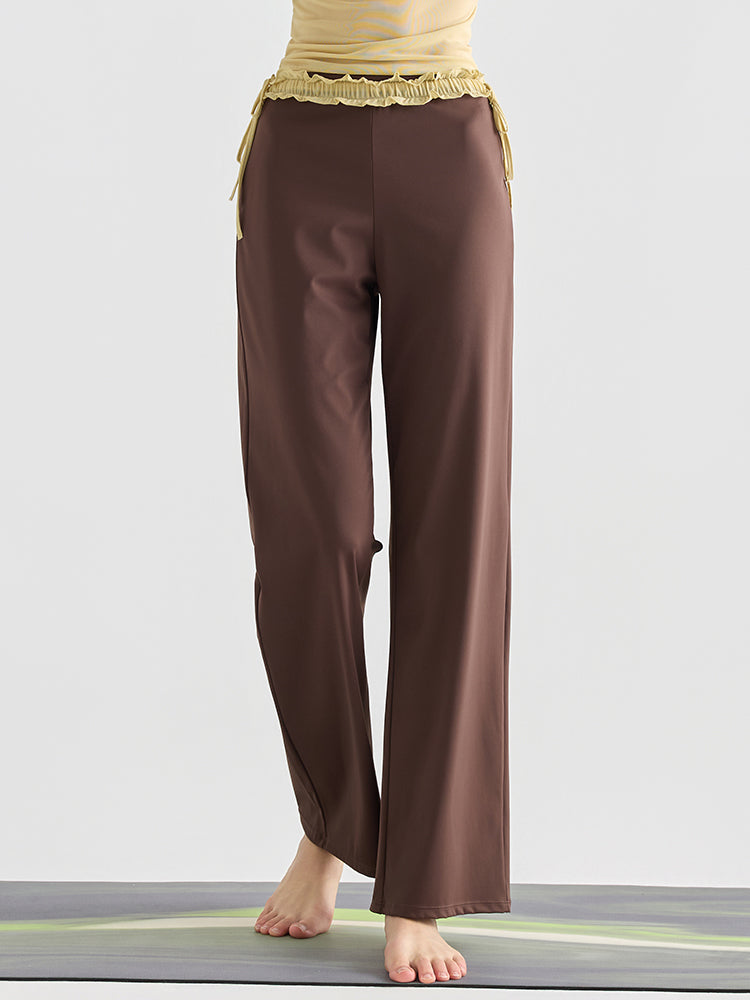 レース ワイトパンツ ヒップアップ