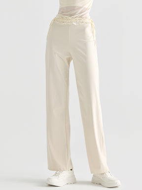 レース ワイトパンツ ヒップアップ