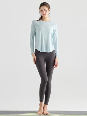 メッシュ切り替え 長袖シャツ