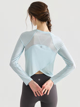 メッシュ切り替え 長袖シャツ