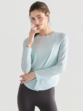 メッシュ切り替え 長袖シャツ