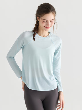 メッシュ切り替え 長袖シャツ