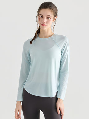 メッシュ切り替え 長袖シャツ