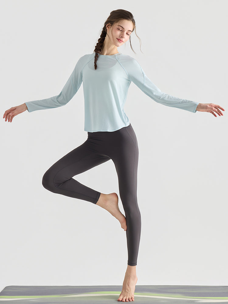 メッシュ切り替え 長袖シャツ