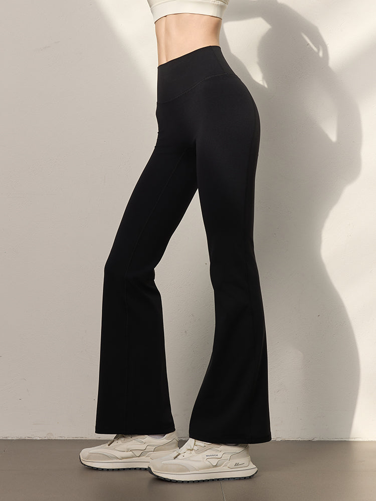 N66LYCRA®素材 美尻 ハイウエスト フレアレギンス