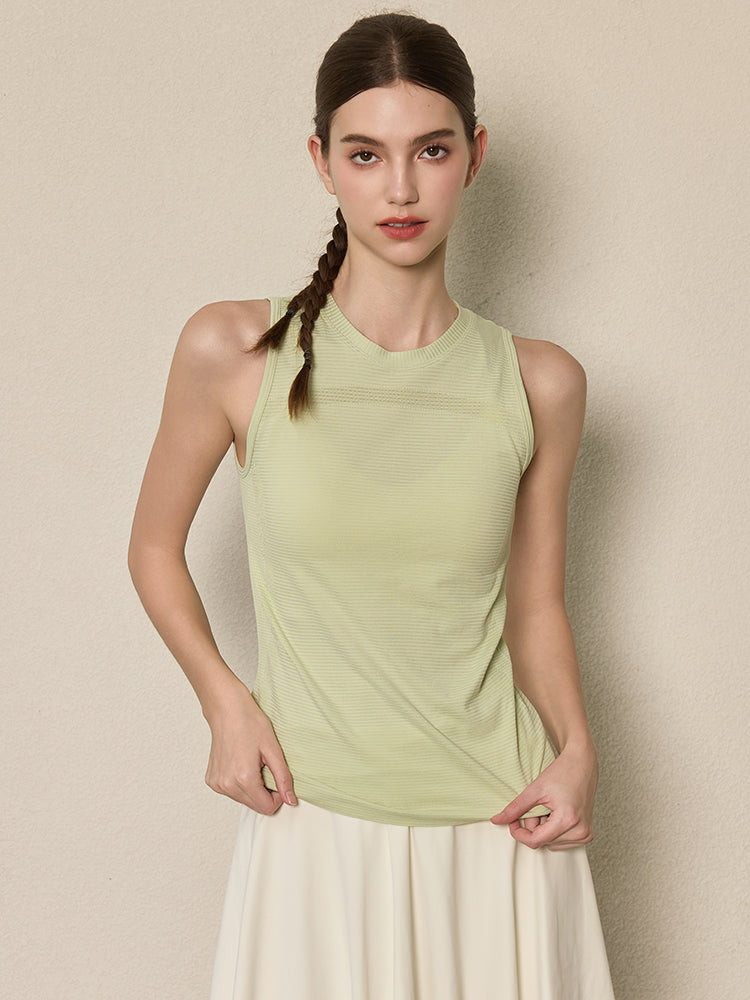 シームレス 軽量 速乾 ノースリーブ タンクトップ