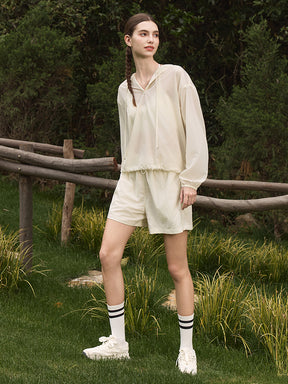 薄手 UVカット ゆったり ショートパンツ ポケット付き