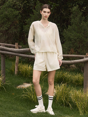 薄手 UVカット ゆったり ショートパンツ ポケット付き