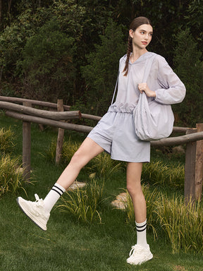 薄手 UVカット ゆったり ショートパンツ ポケット付き