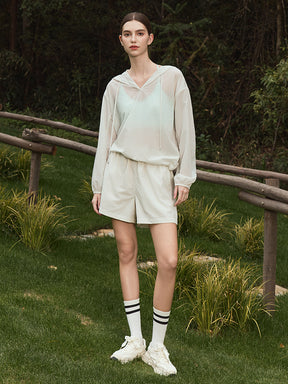 薄手 UVカット ゆったり ショートパンツ ポケット付き