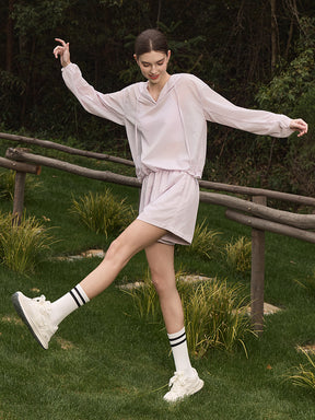 薄手 UVカット ゆったり ショートパンツ ポケット付き