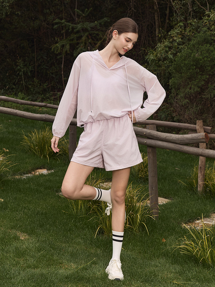 薄手 UVカット ゆったり ショートパンツ ポケット付き