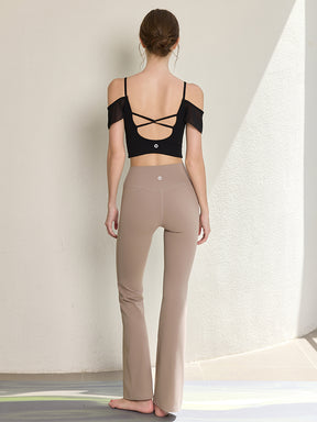 フリル オフショルダー パッド付き キャミソール