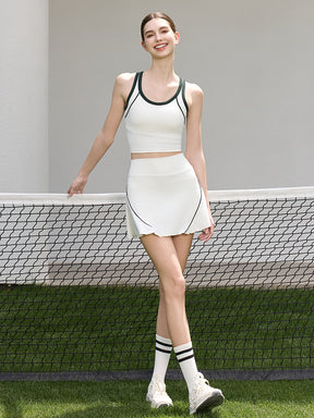 接触冷感 速乾 7A抗菌 テニススカート インナーパンツ付き