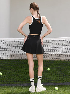 接触冷感 速乾 7A抗菌 テニススカート インナーパンツ付き
