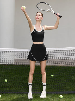 接触冷感 速乾 7A抗菌 テニススカート インナーパンツ付き