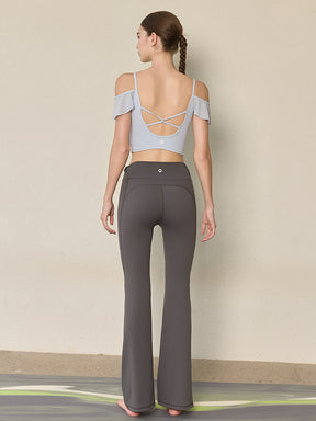 フリル オフショルダー パッド付き キャミソール