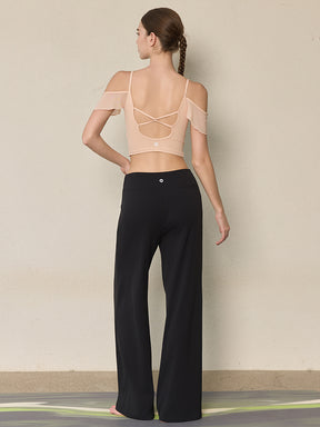 フリル オフショルダー パッド付き キャミソール