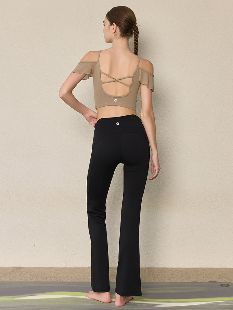 フリル オフショルダー パッド付き キャミソール