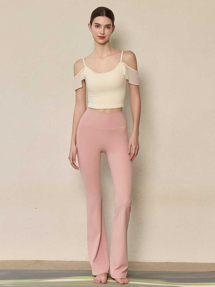 フリル オフショルダー パッド付き キャミソール