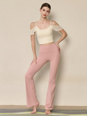 フリル オフショルダー パッド付き キャミソール