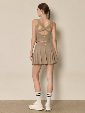 美背 Vネック 幅広ストラップ ヨガ タンクトップ