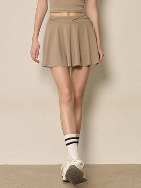 ツイストハイウエスト インナー付き テニススカート