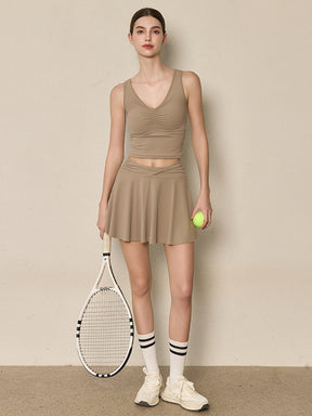 ツイストハイウエスト インナー付き テニススカート