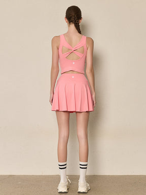 ツイストハイウエスト インナー付き テニススカート