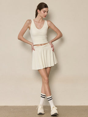 ツイストハイウエスト インナー付き テニススカート