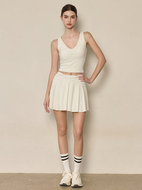 美背 Vネック 幅広ストラップ ヨガ タンクトップ