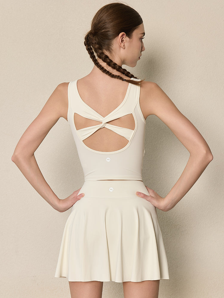 美背 Vネック 幅広ストラップ ヨガ タンクトップ