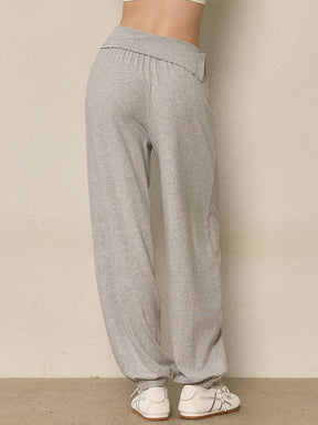 ハイウエスト ボタン付き ヨガ ハーレムパンツ