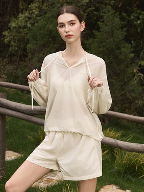 夏用 UVカット 軽量 ルーズフィット パーカー