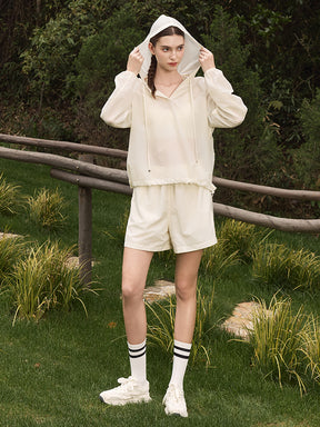 夏用 UVカット 軽量 ルーズフィット パーカー