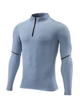 ハーフジップ タイツ長袖メンズ 秋冬 トレーニングウェア