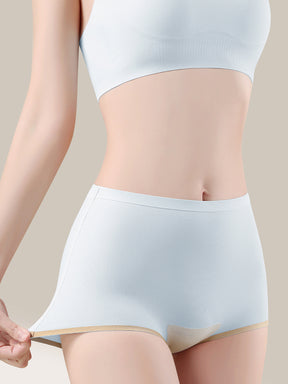 接触冷感 シームレス ミドルライズ ボクサーショーツ