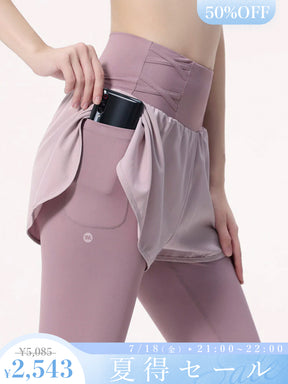 2in1ショートパンツ付きレギンス