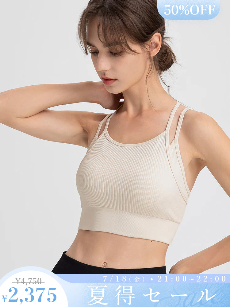 フェイクレイヤード 美背 ブラトップ