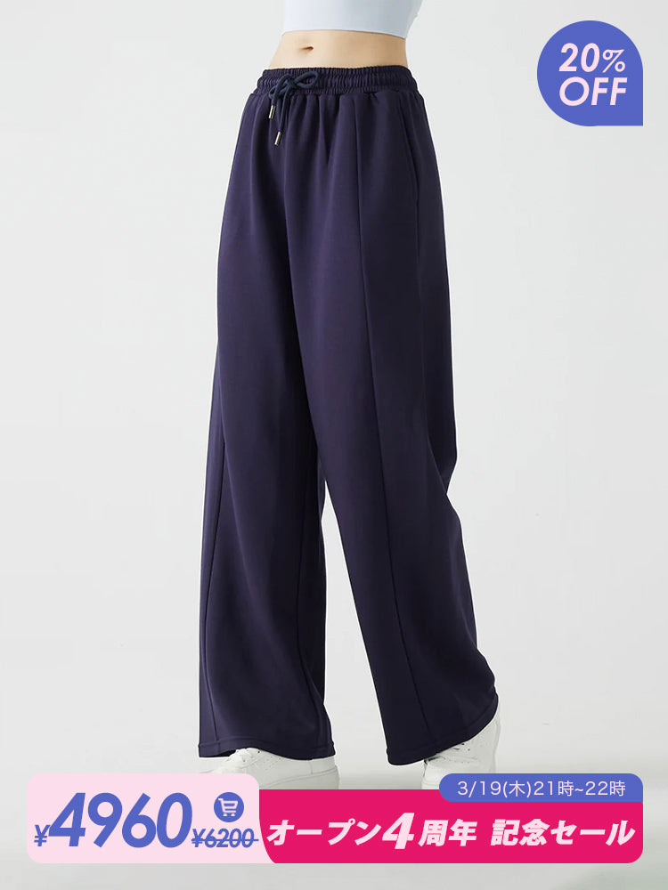 ソフトタッチ スウェットワイドパンツ