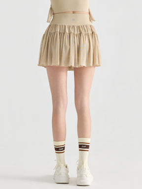 ハイウエスト プリーツ テニススカート インナー付き ポケット付き