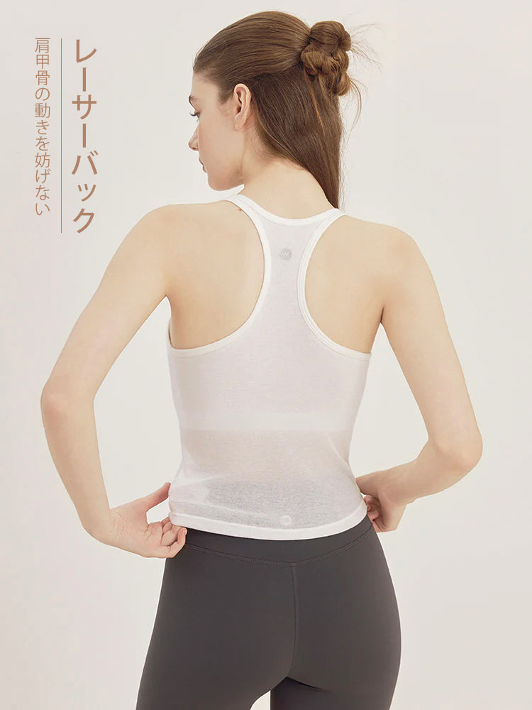 レーサーバック ロング丈 長袖トップス+スポーツブラセット