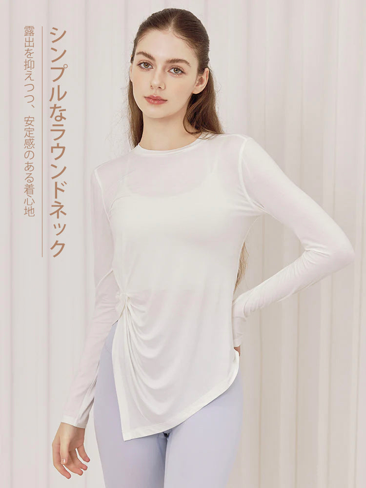 秋冬 アシンメトリーヘム 長袖 スライド入り　　　　　