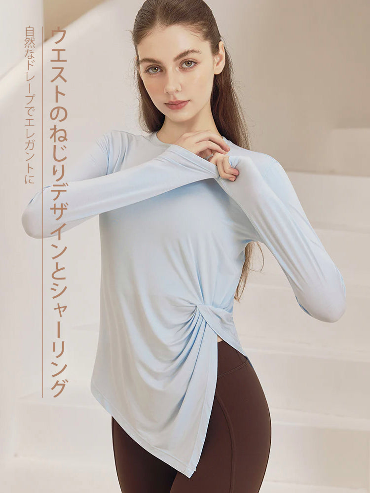 秋冬 アシンメトリーヘム 長袖 スライド入り　　　　　