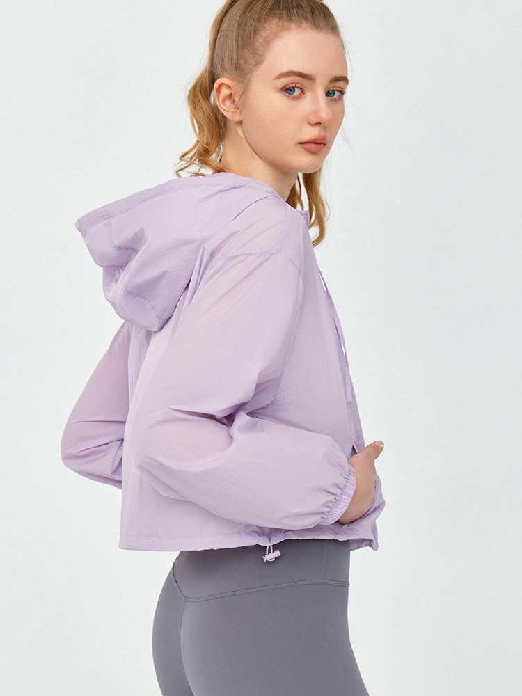 軽くて薄い UVカットパーカー  UPF50+紫外線対策