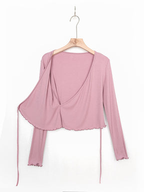 フリルカフス 速乾 羽織り ヨガトップ