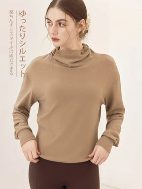 秋冬 両面起毛 ゆったりスウェット ドローストリング