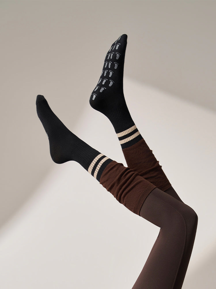 滑り止める付き ピラティス靴下 ハイソックス
