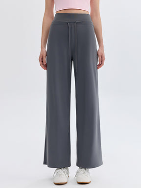 ハイウェスト ストレート ワイドパンツ ヨガパンツ