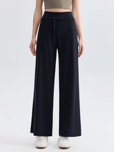 ハイウェスト ストレート ワイドパンツ ヨガパンツ